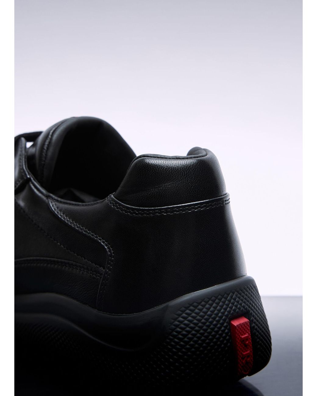 Prada America S Cup Leather Sneakers in Black for Men Lyst UK