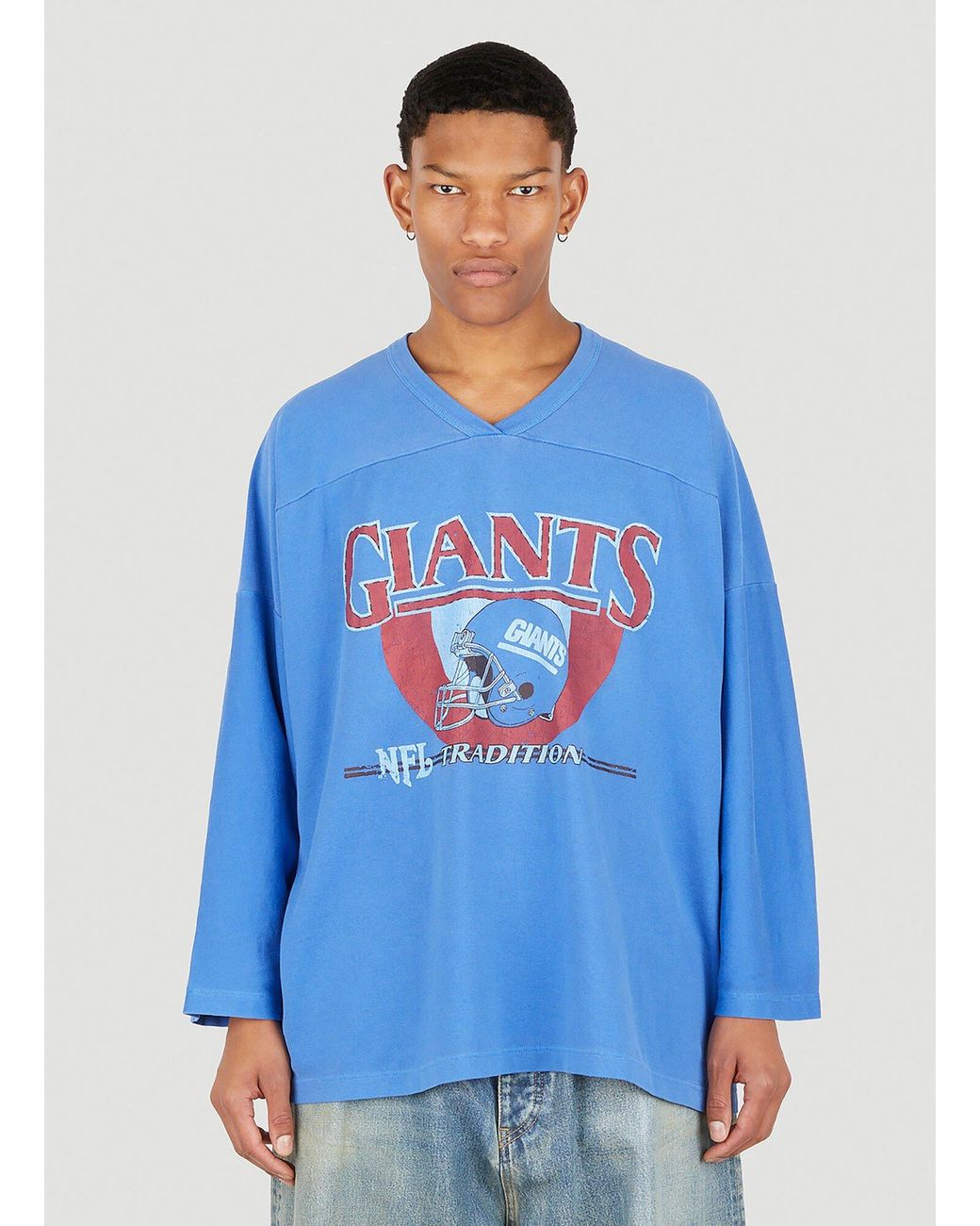 ERL Oversized Printed T-shirt in Blue for Men | Lyst