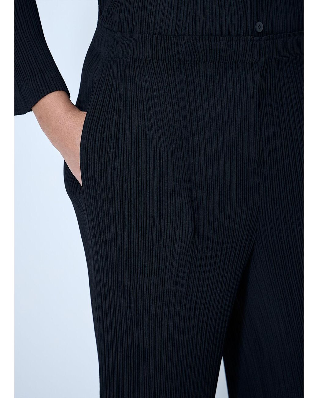 Issey Miyake Blue Pleated Trousers