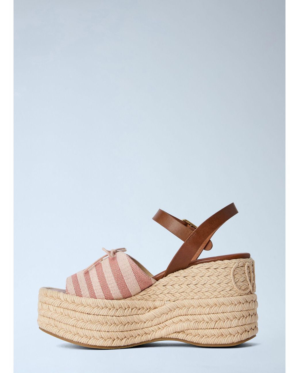 Chloé Blue Chloé Isla Wedge Espadrilles