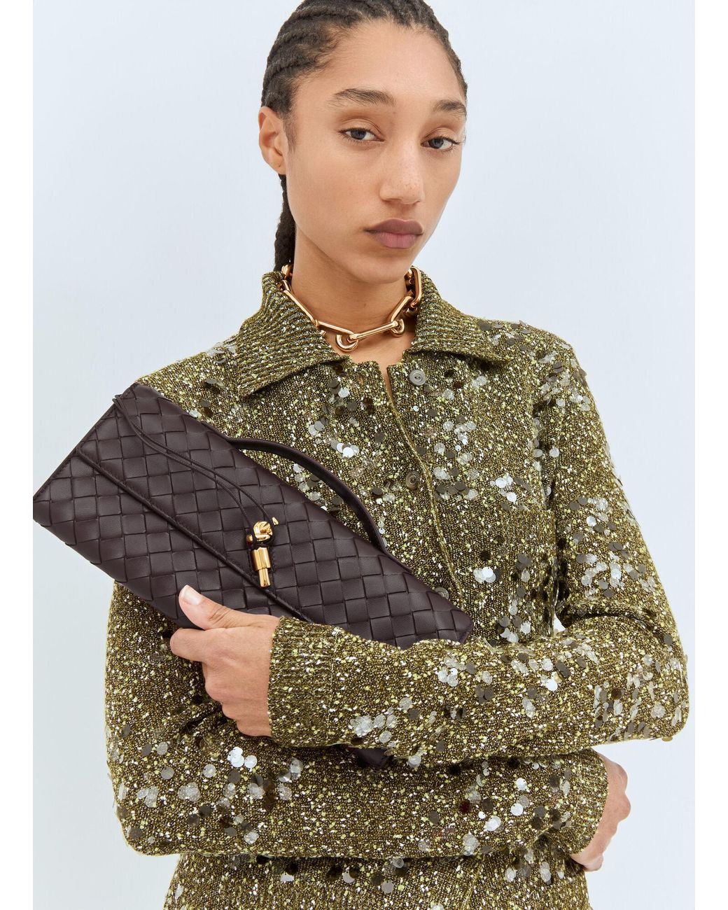 Bottega Veneta Multicolor Long Andiamo Clutch