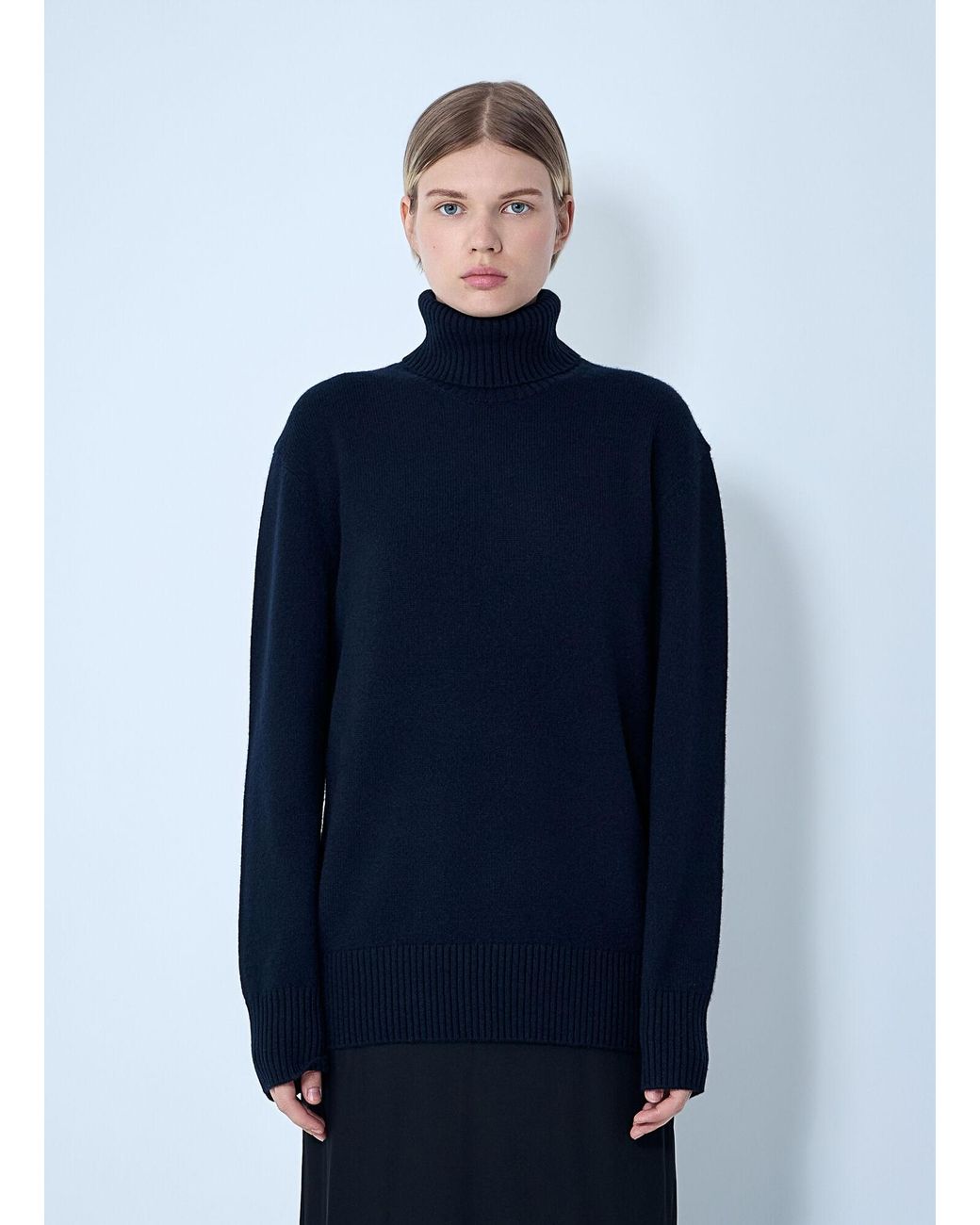 Totême Blue Cashmere Turtleneck