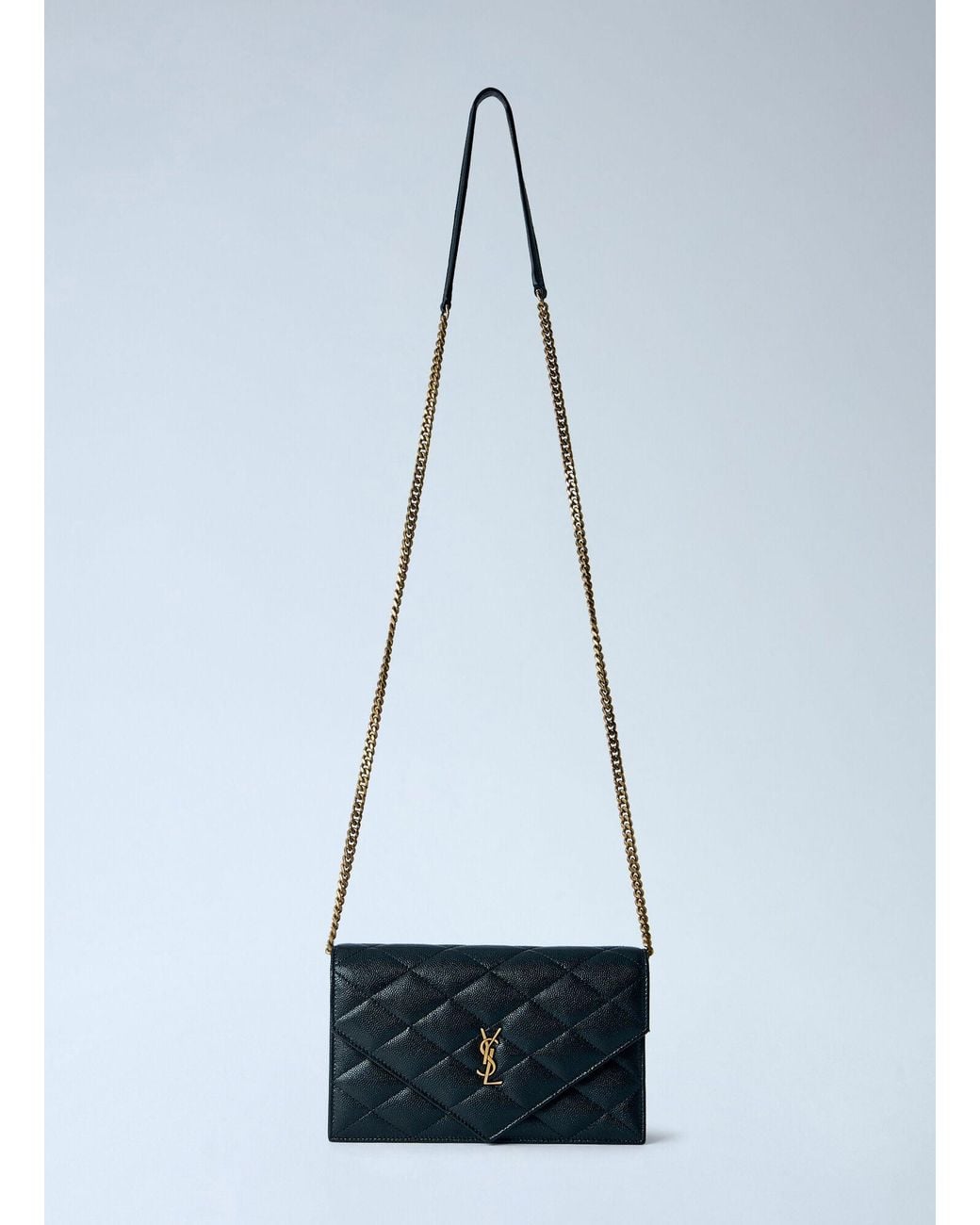 Saint Laurent Blue Paris Chain Wallet