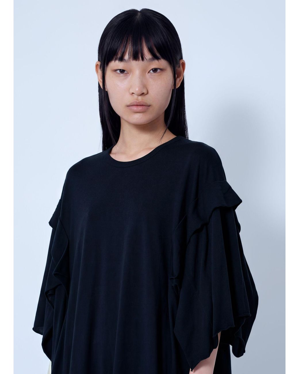 Yohji Yamamoto Blue Draped Long Sleeve T-Shirt