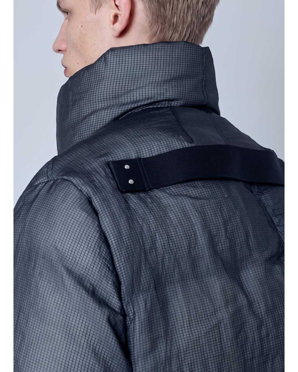 Rick Owens Blue Ripstop Turtle Jacket for men