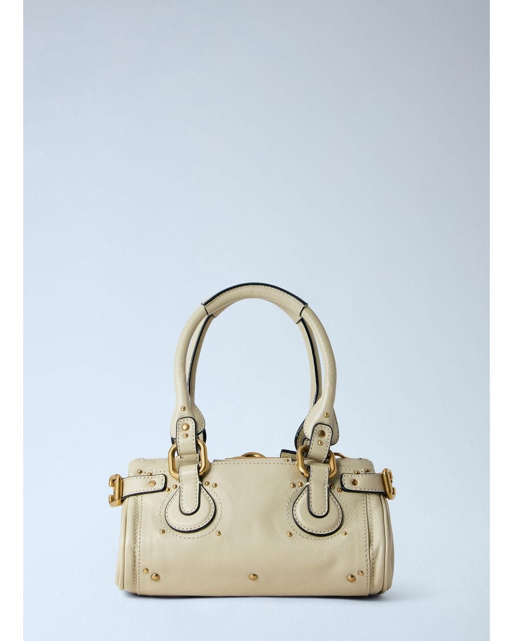 Chloé Blue Small Paddington Grained Leather Shoulder Bag