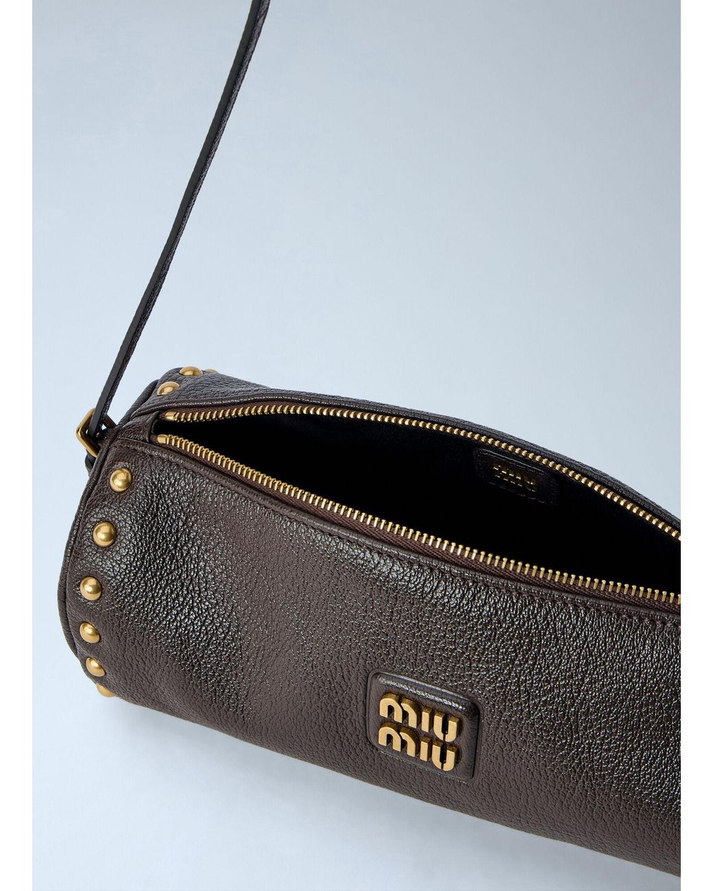 Miu Miu Gray Leather Small Pouch