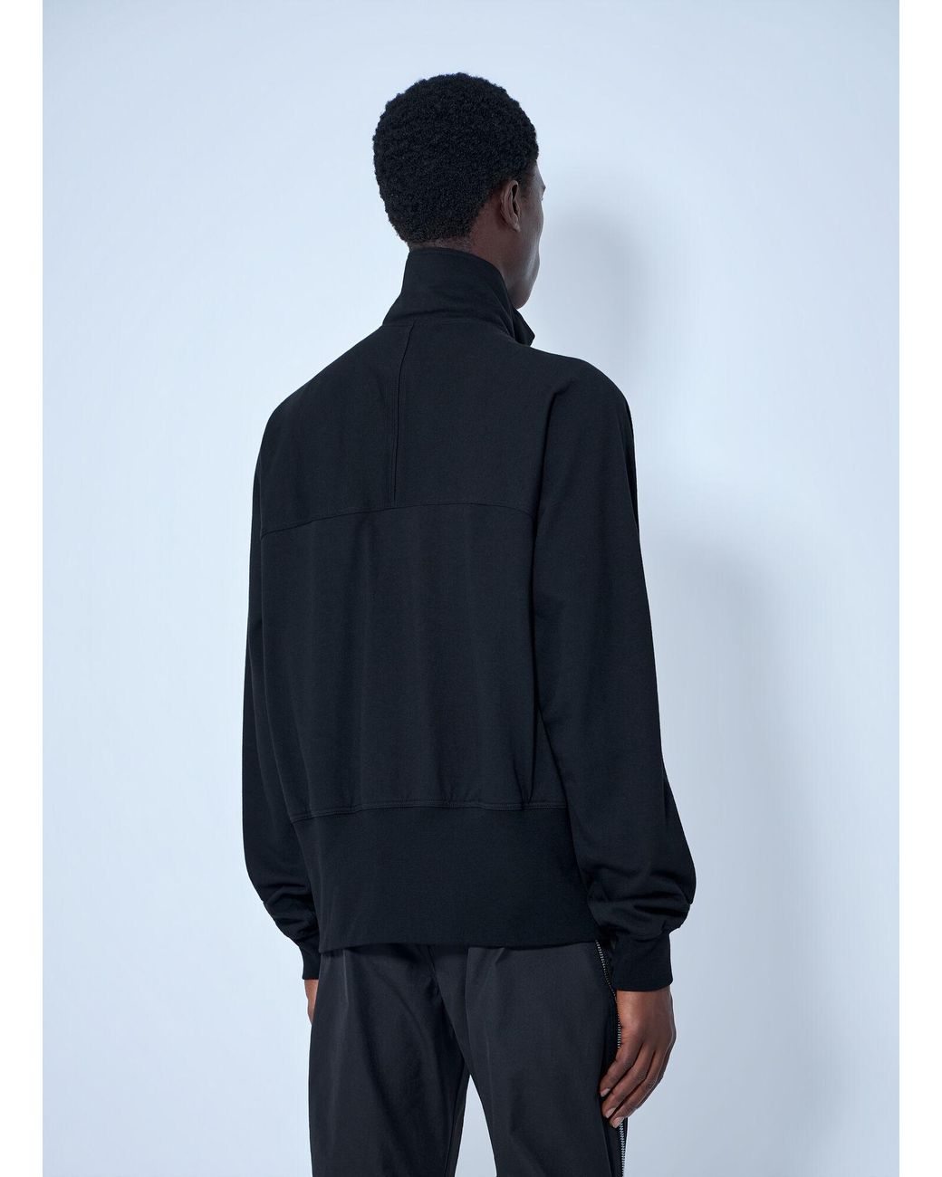 Rick Owens Blue High-Neck Zip-Up Jacket for men