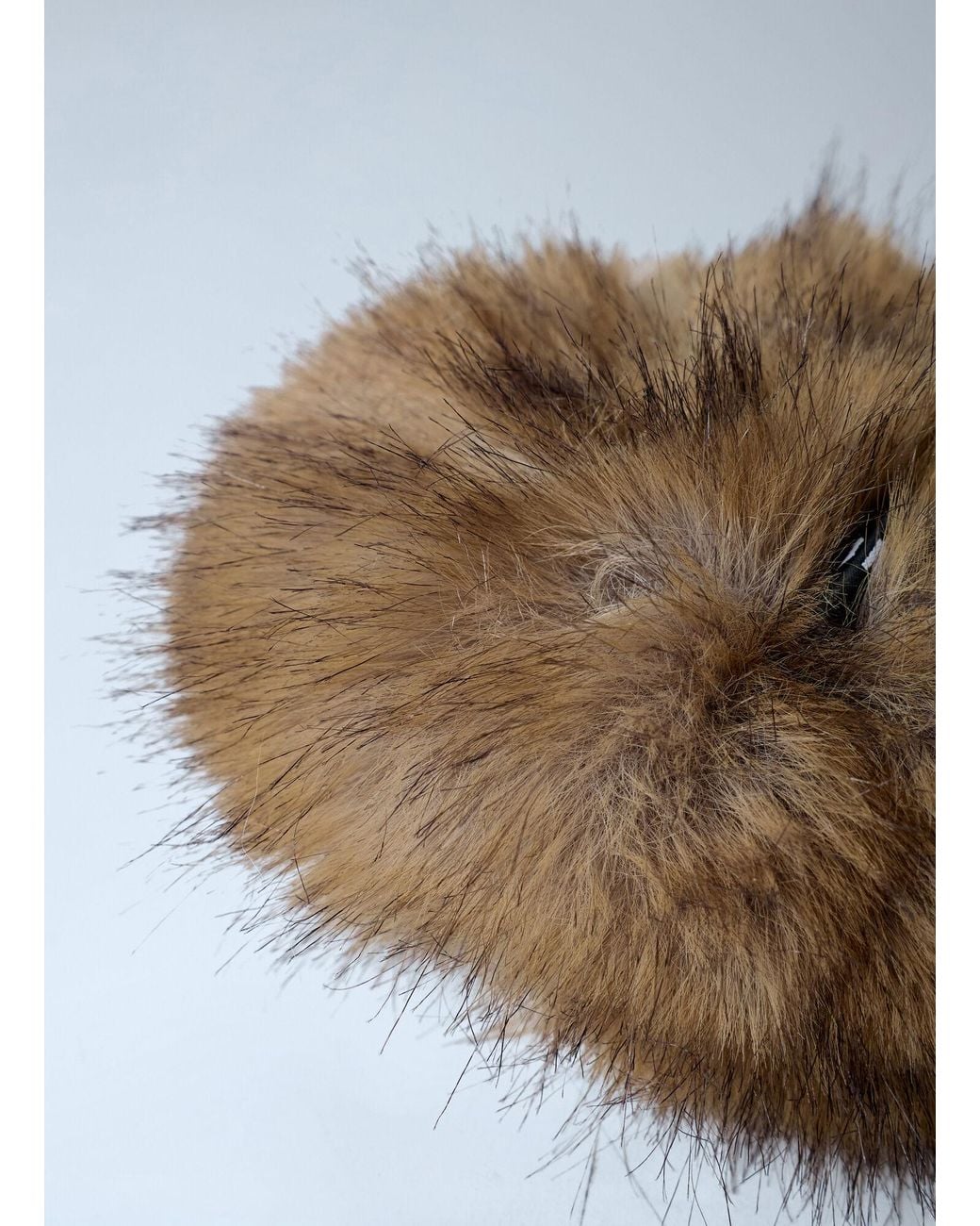Balenciaga Natural Tech Phone Case With Faux Fur Embellishment