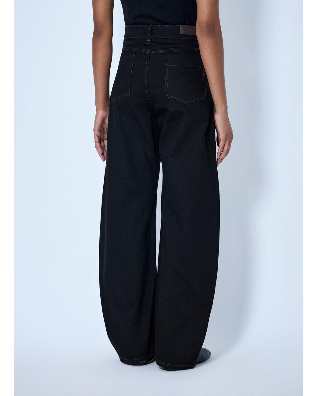 Lemaire Blue High Waisted Curved Pants