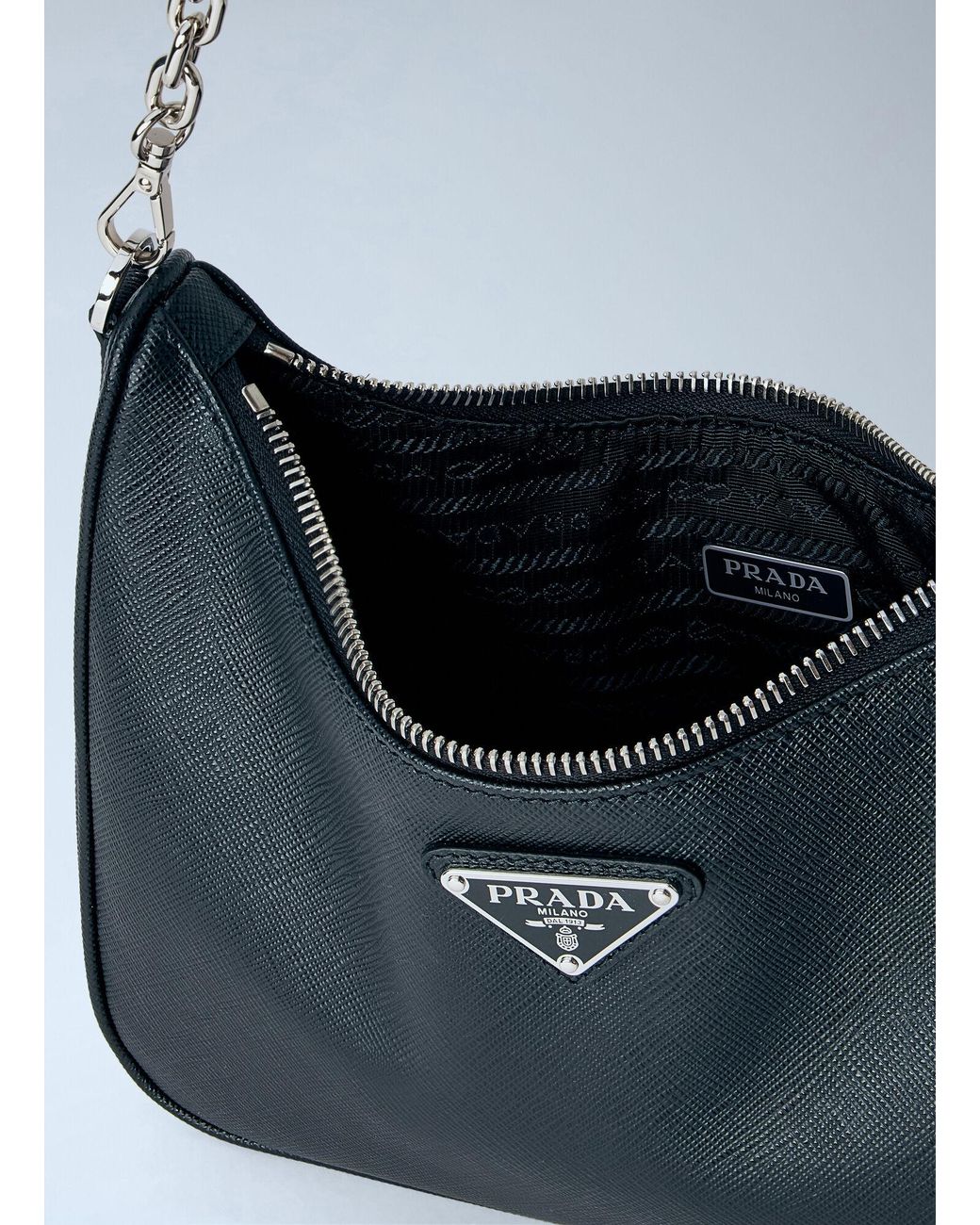 Prada Blue Re-Edition 2005 Saffiano Shoulder Bag