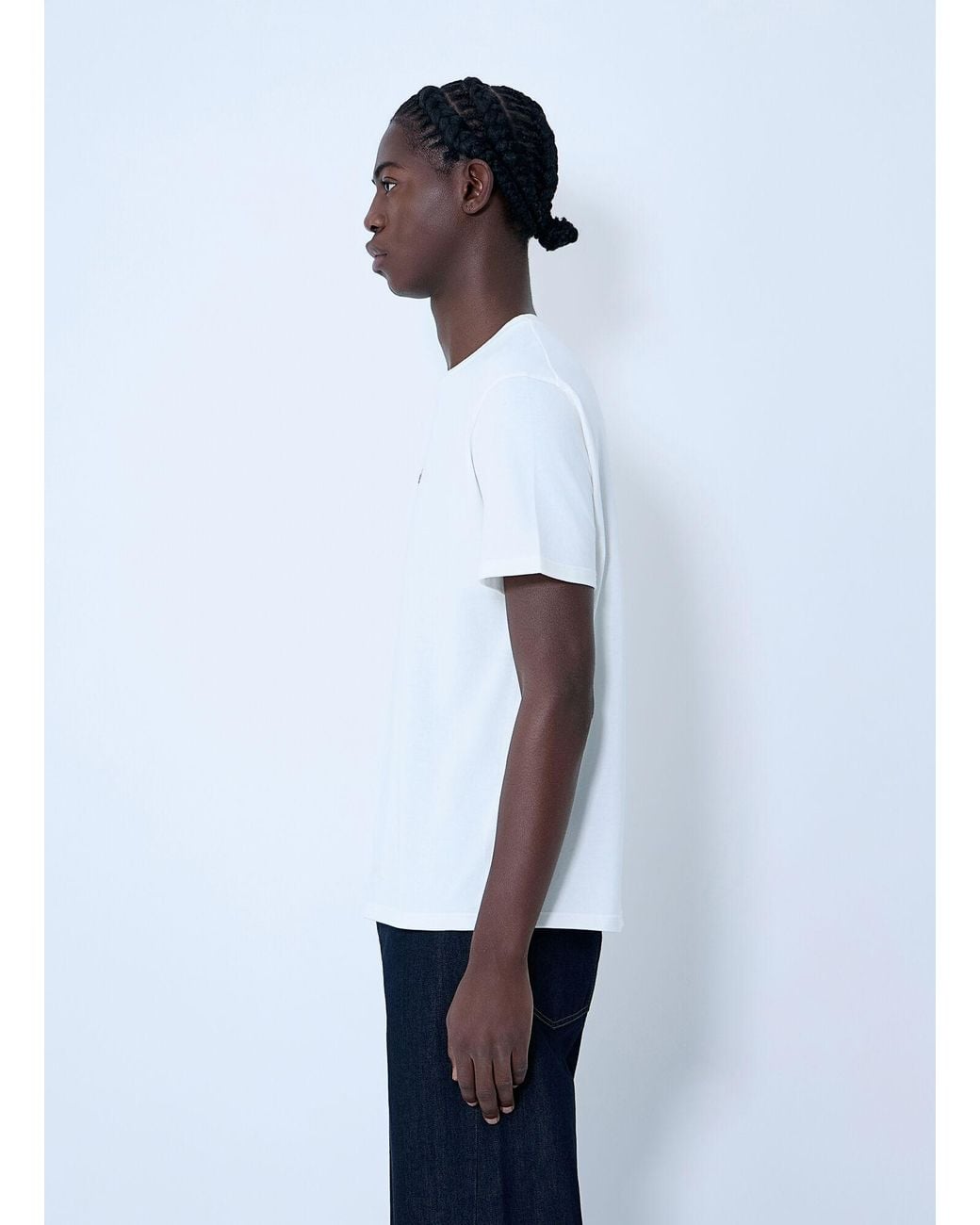 Jil Sander White Logo Print T-Shirt for men