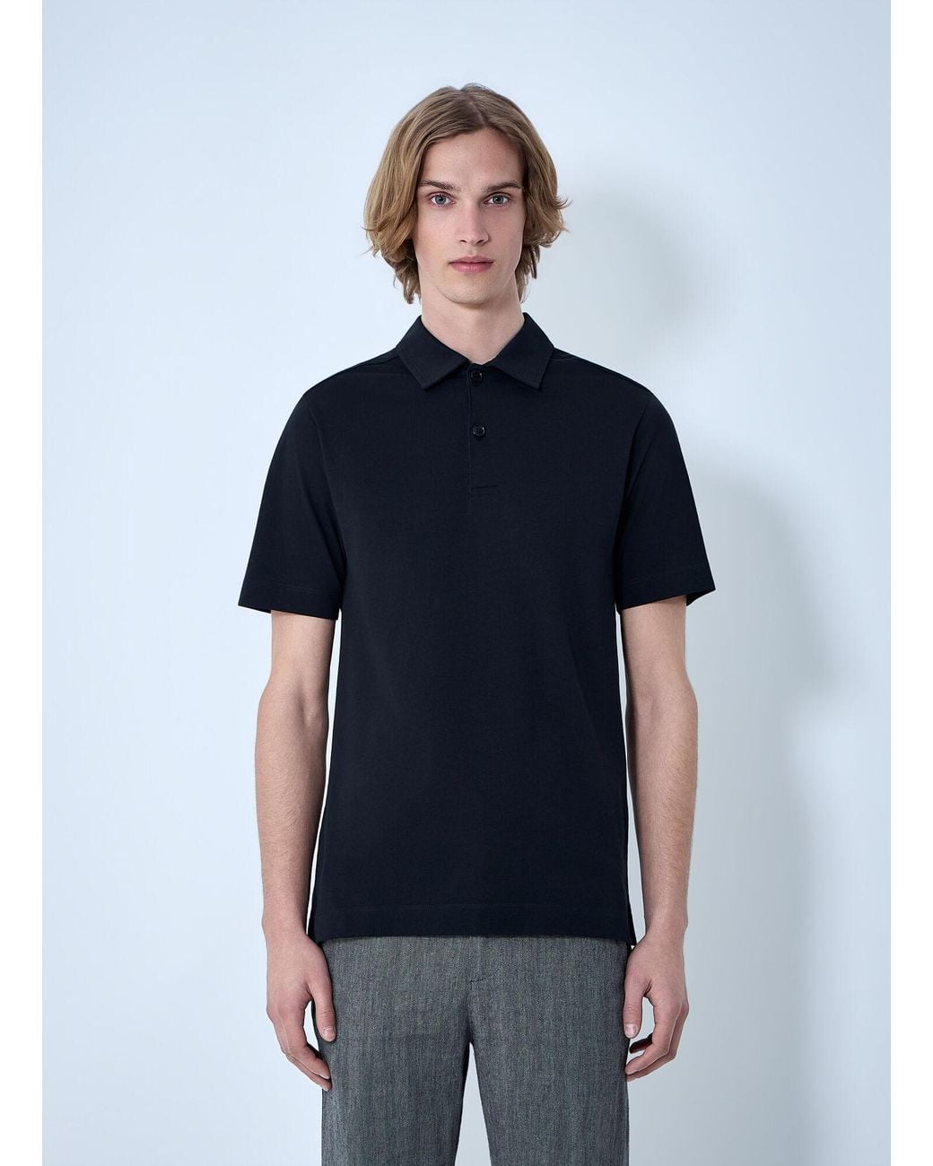 Dries Van Noten Blue Cotton Helder Polo for men