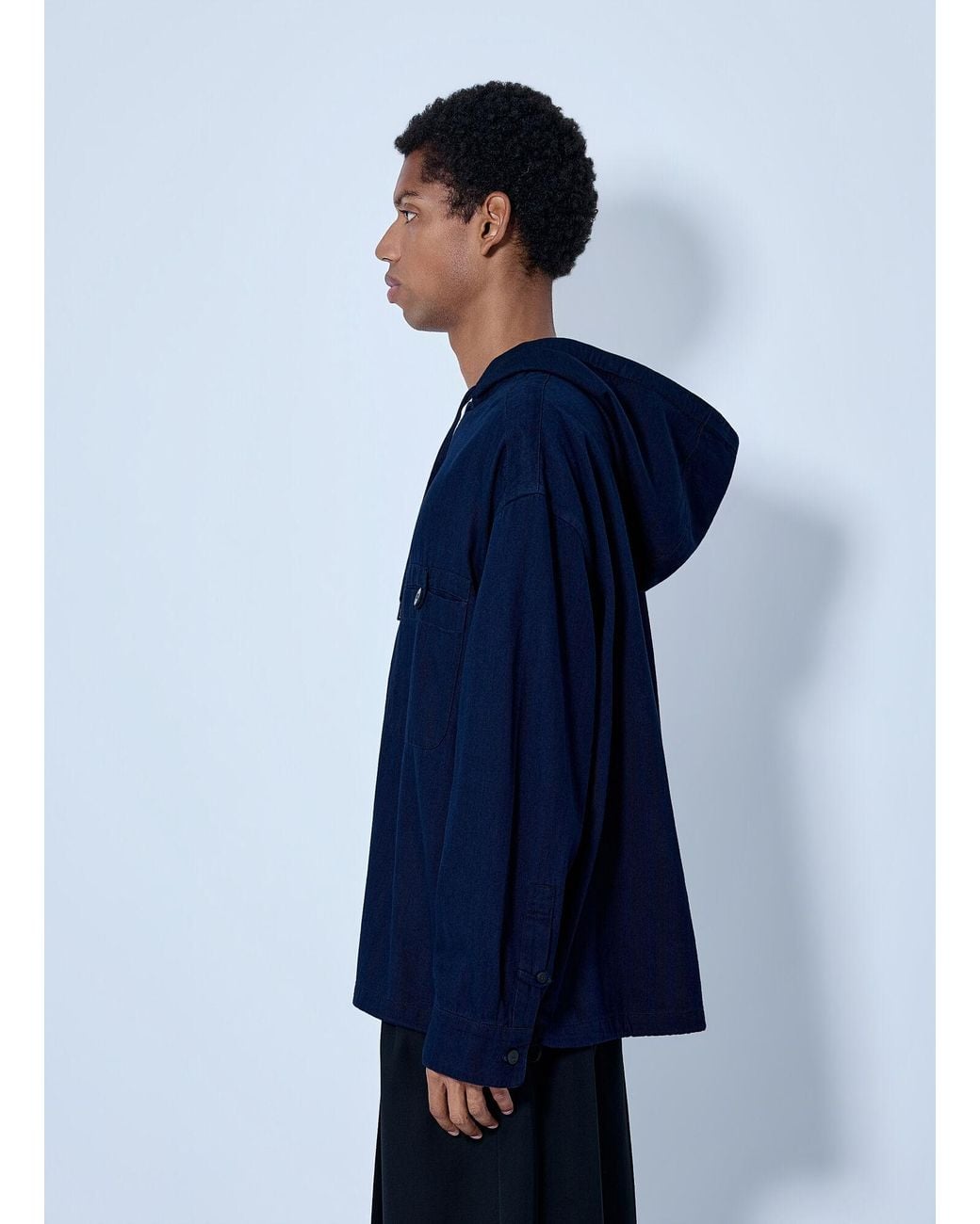 Jacquemus Blue La Chemise Denim Chevron Jacket for men