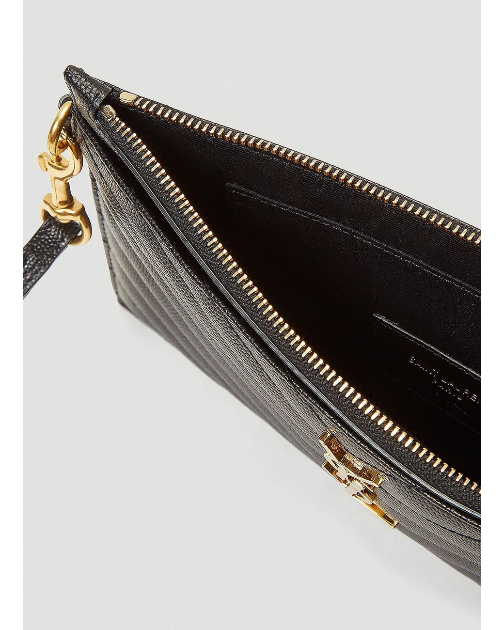 Saint Laurent Gray Cassandre Matelassã Large Pouch