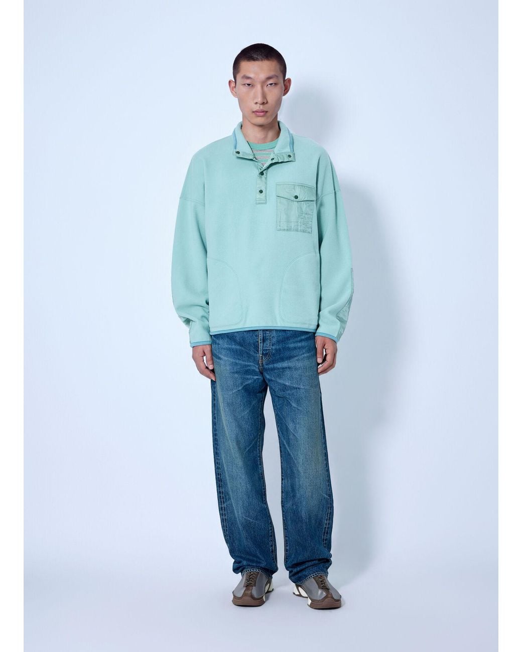 Visvim Blue Barlow P.O. Sweatshirt for men