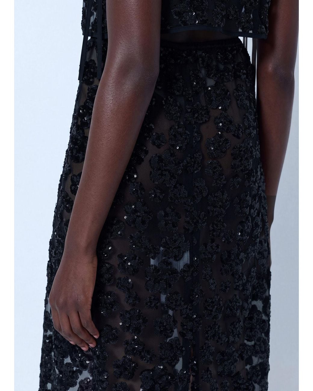 CECILIE BAHNSEN Blue Cbbria Midi Skirt