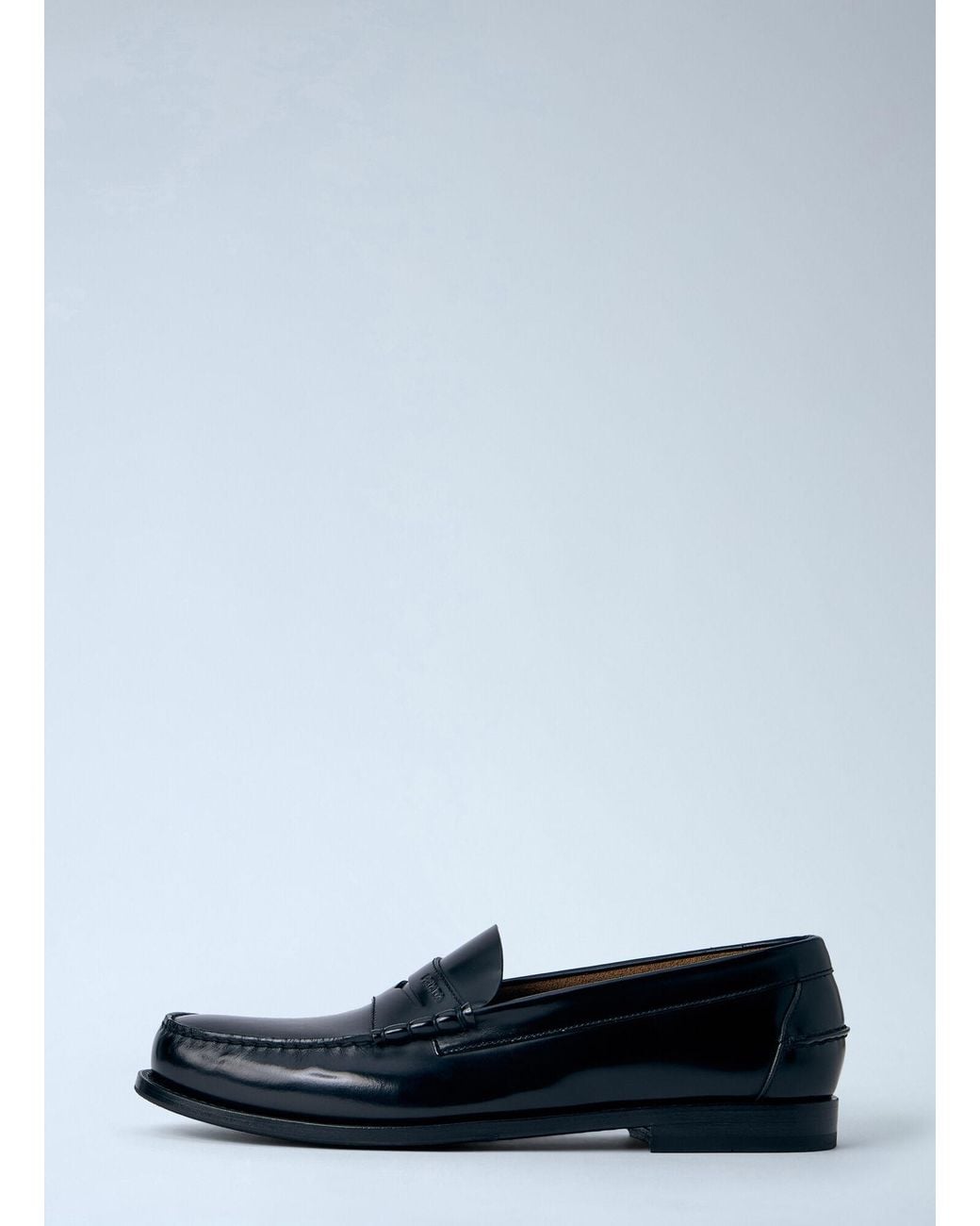 Prada Black Leather Loafers for men