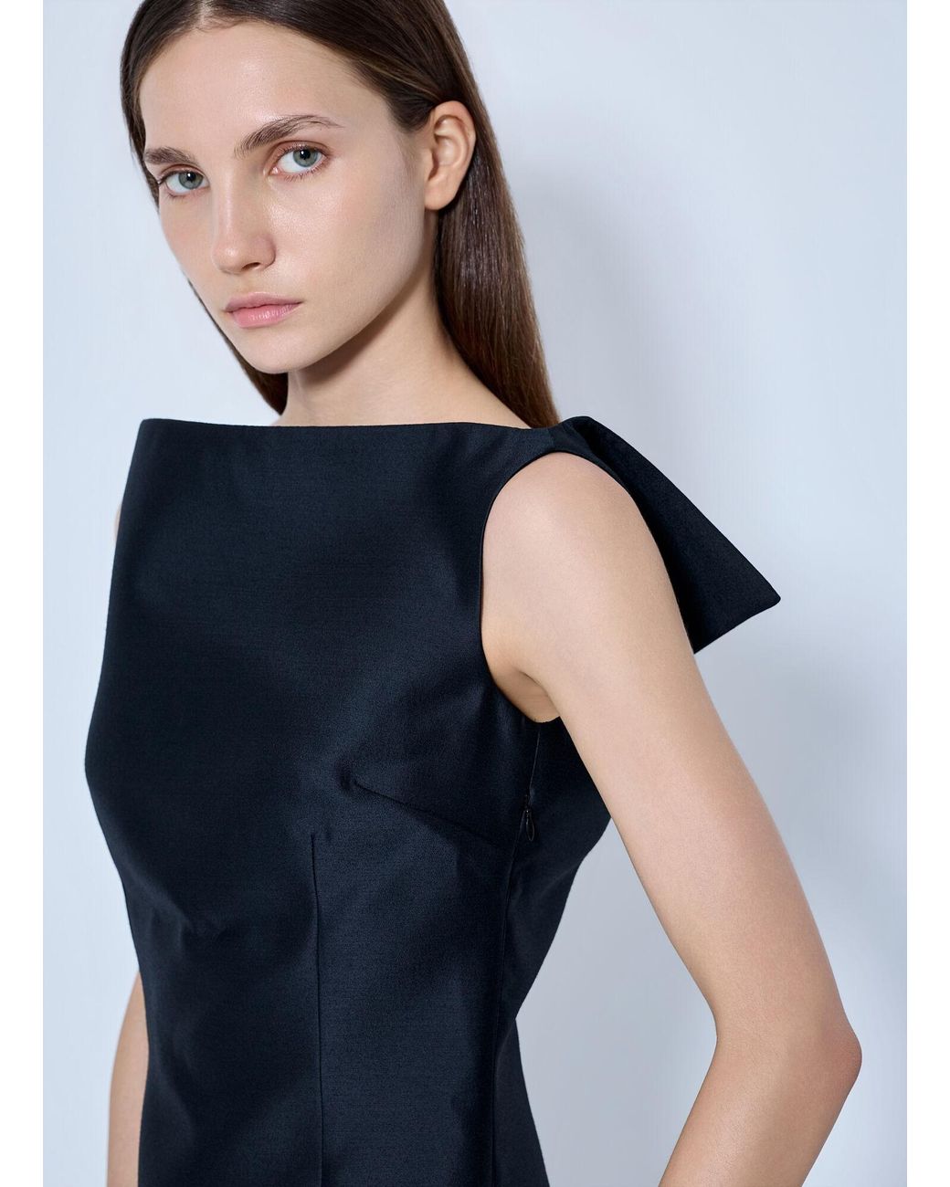 Balenciaga Blue Sleeveless Midi Dress