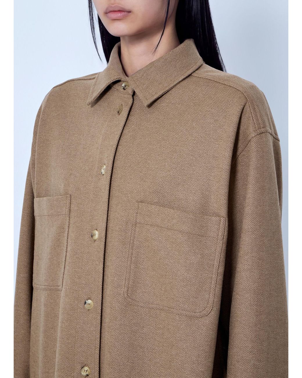 Max Mara Natural Ladino Button-Up Shirt