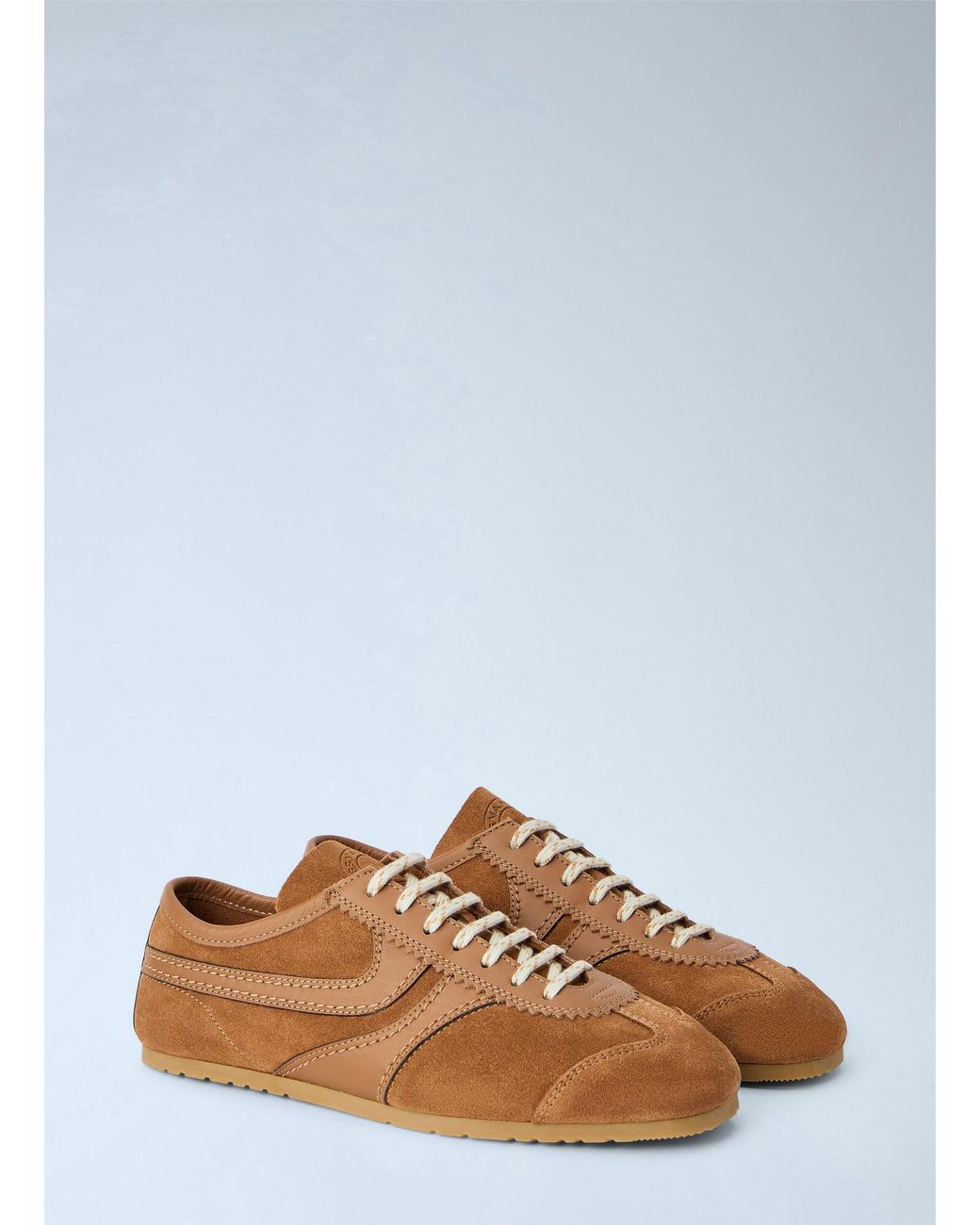 Dries Van Noten Brown Suede Panel Sneakers
