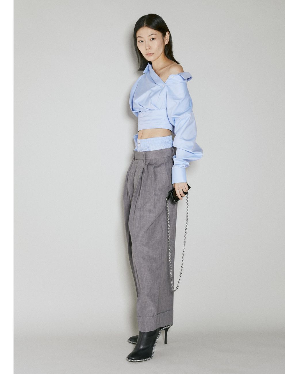 ALEXANDER WANG, Tailored Culotte With Layered Boxer