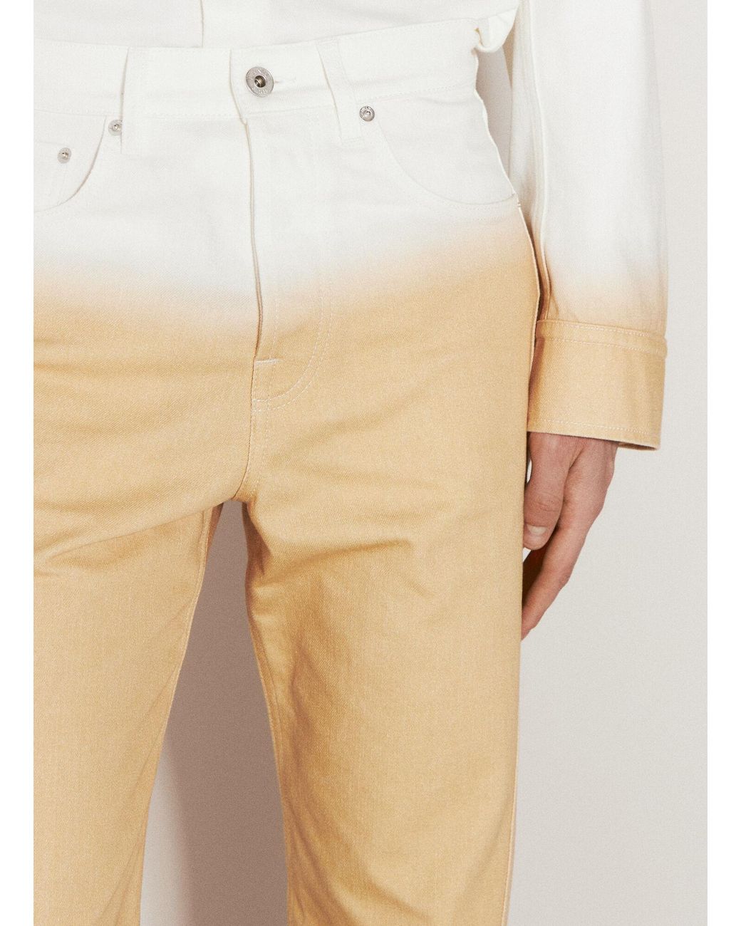 Lanvin Natural Gradient-Effect Twisted Jeans for men