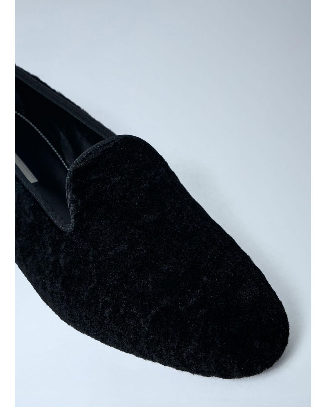 Totême White Shearling-Lined Suede Loafers