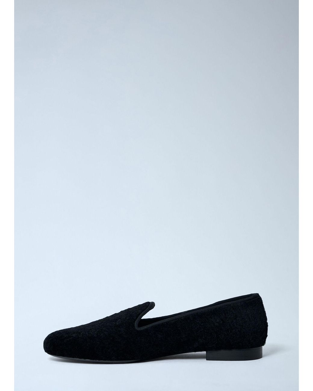 Totême White Shearling-Lined Suede Loafers