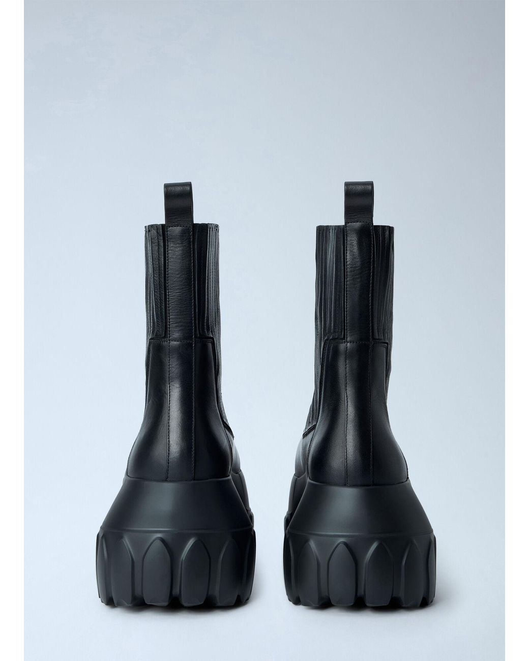 Rick Owens Blue Beatle Mega Tractor Boots for men