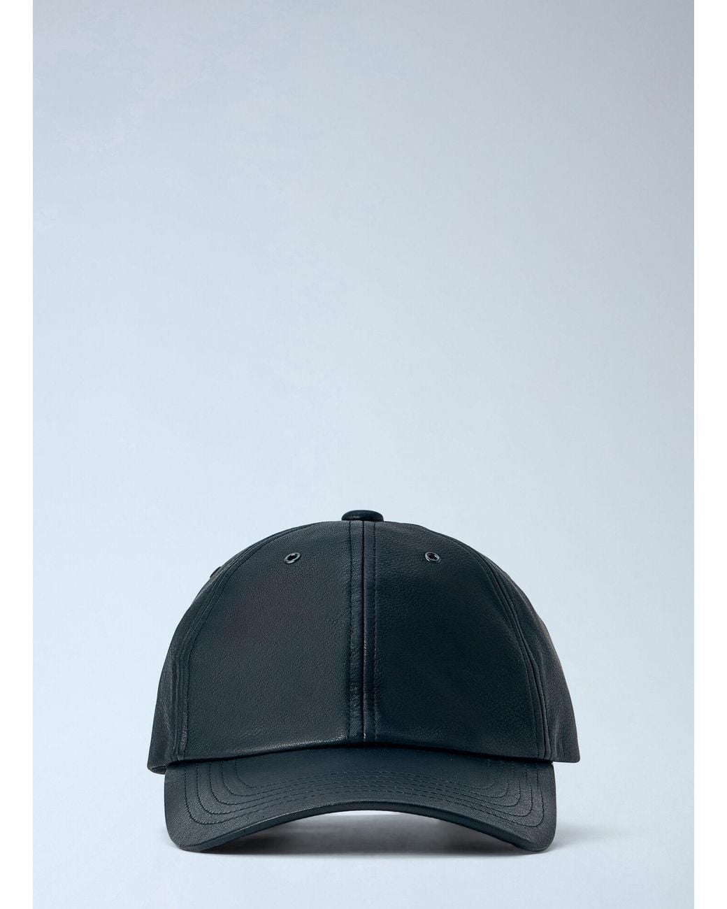 Yohji Yamamoto Blue Leather Baseball Cap for men