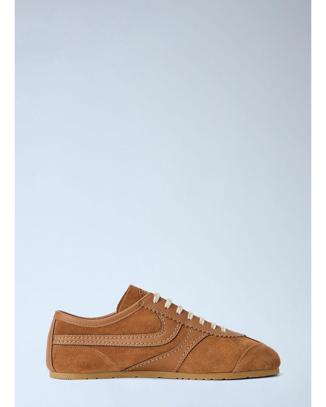 Dries Van Noten Brown Suede Panel Sneakers