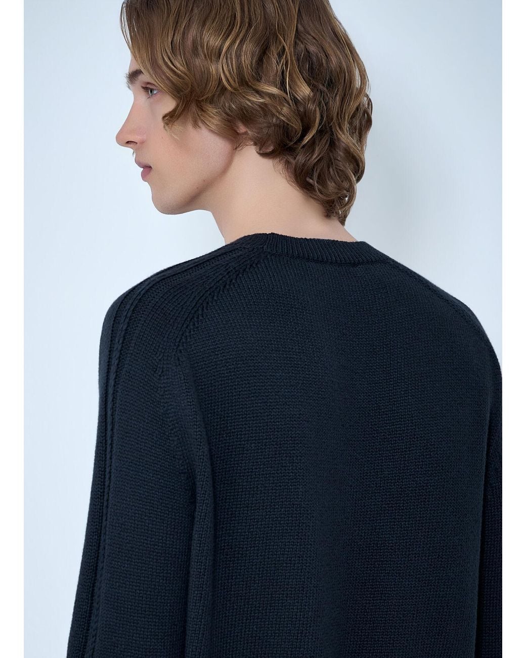 Our Legacy Blue Crewneck Wool Sweater for men