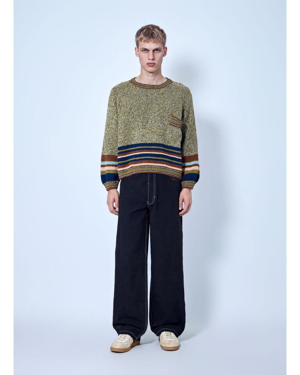 STORY mfg. Green Mountain Fern Bulb Knit Jumper for men