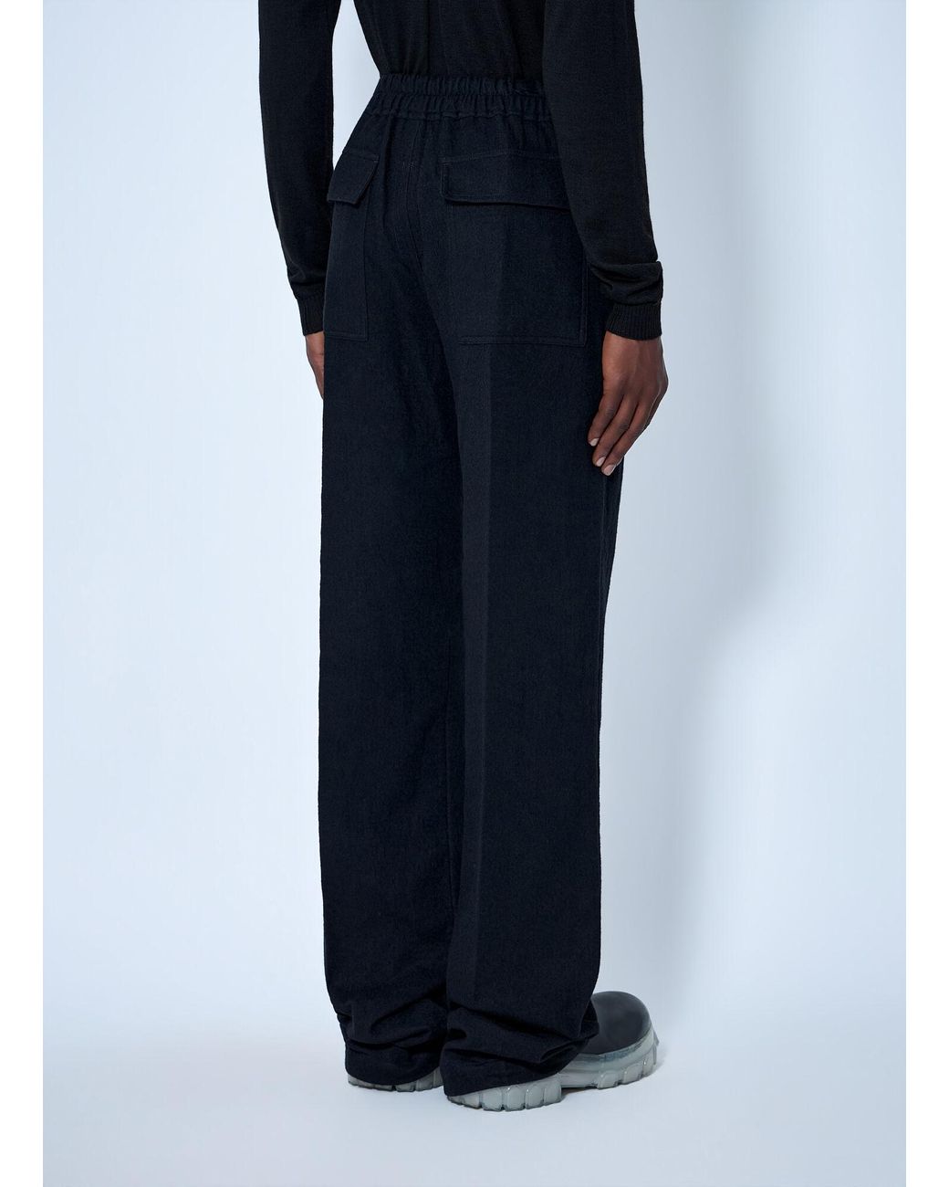Rick Owens Blue Dietrich Drawstring Pants for men