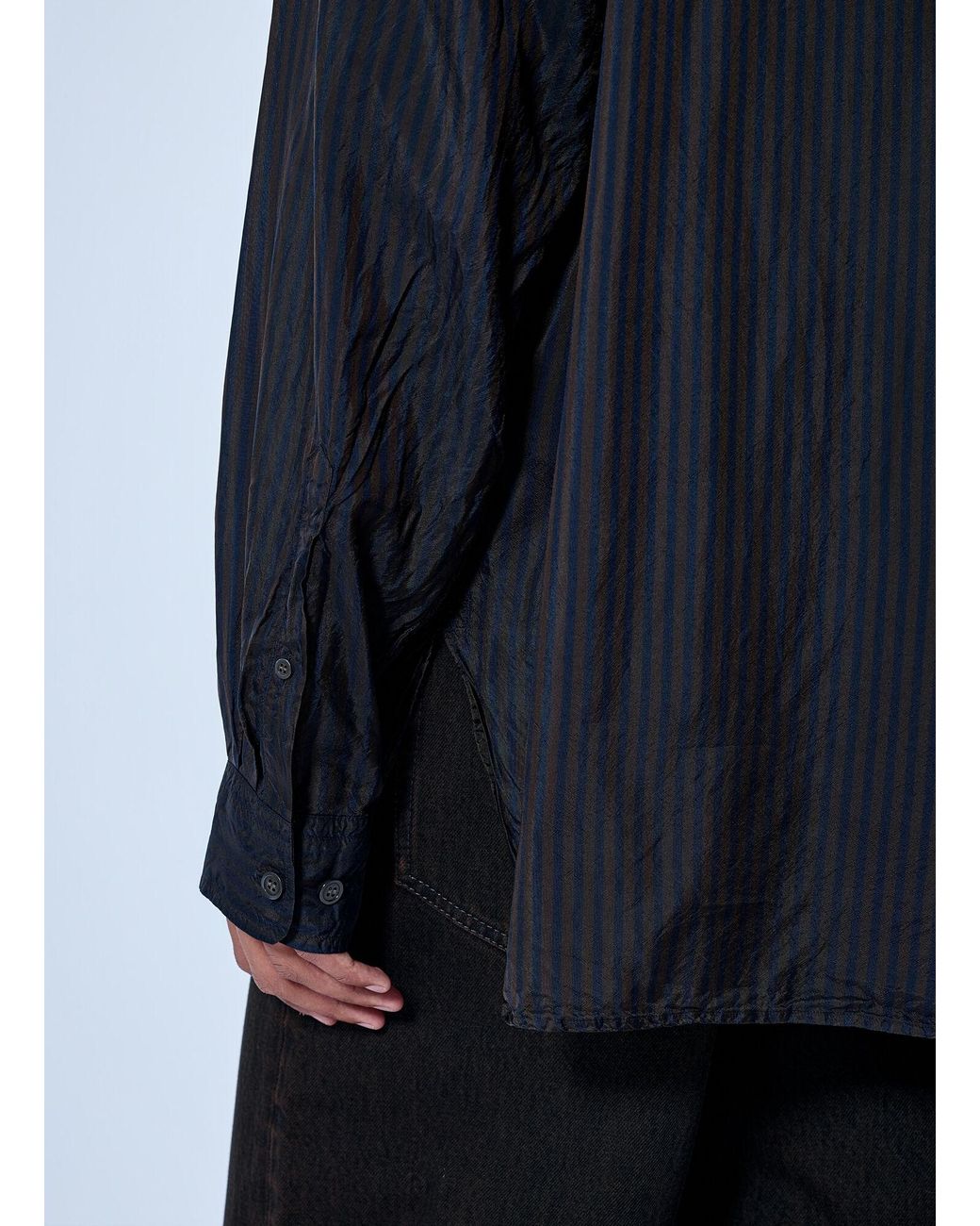 Dries Van Noten Blue Croom Striped Shirt for men