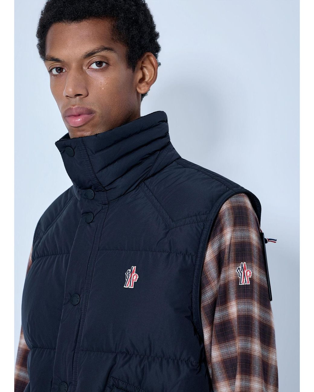 Moncler Blue Evans Down Vest for men