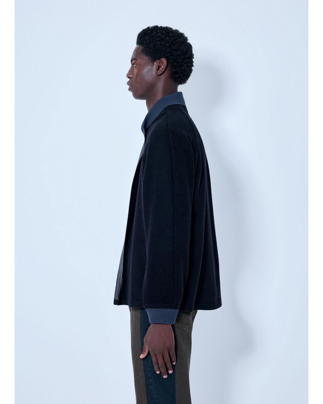 Maison Margiela Blue Double Zippers Jacket for men