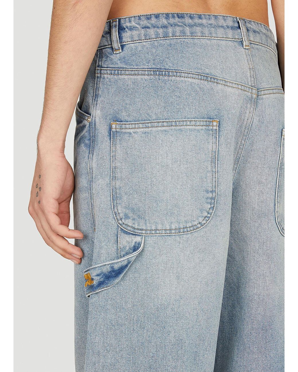 パンツ courreges Dirty Blue Baggy Jeans Courreges Women's Courrèges Dirty Blue Denim Baggy Pants in