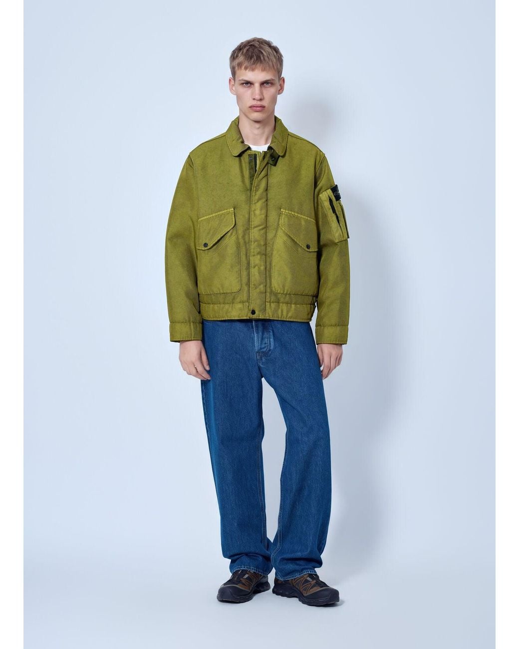 Stone Island Blue Five-pocket Straight-leg Jeans for men