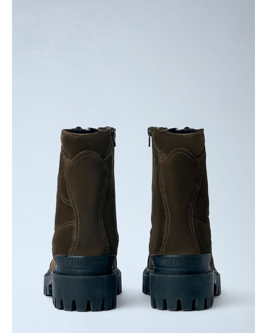 Balenciaga White Combat Strike L20 Ankle Boots for men
