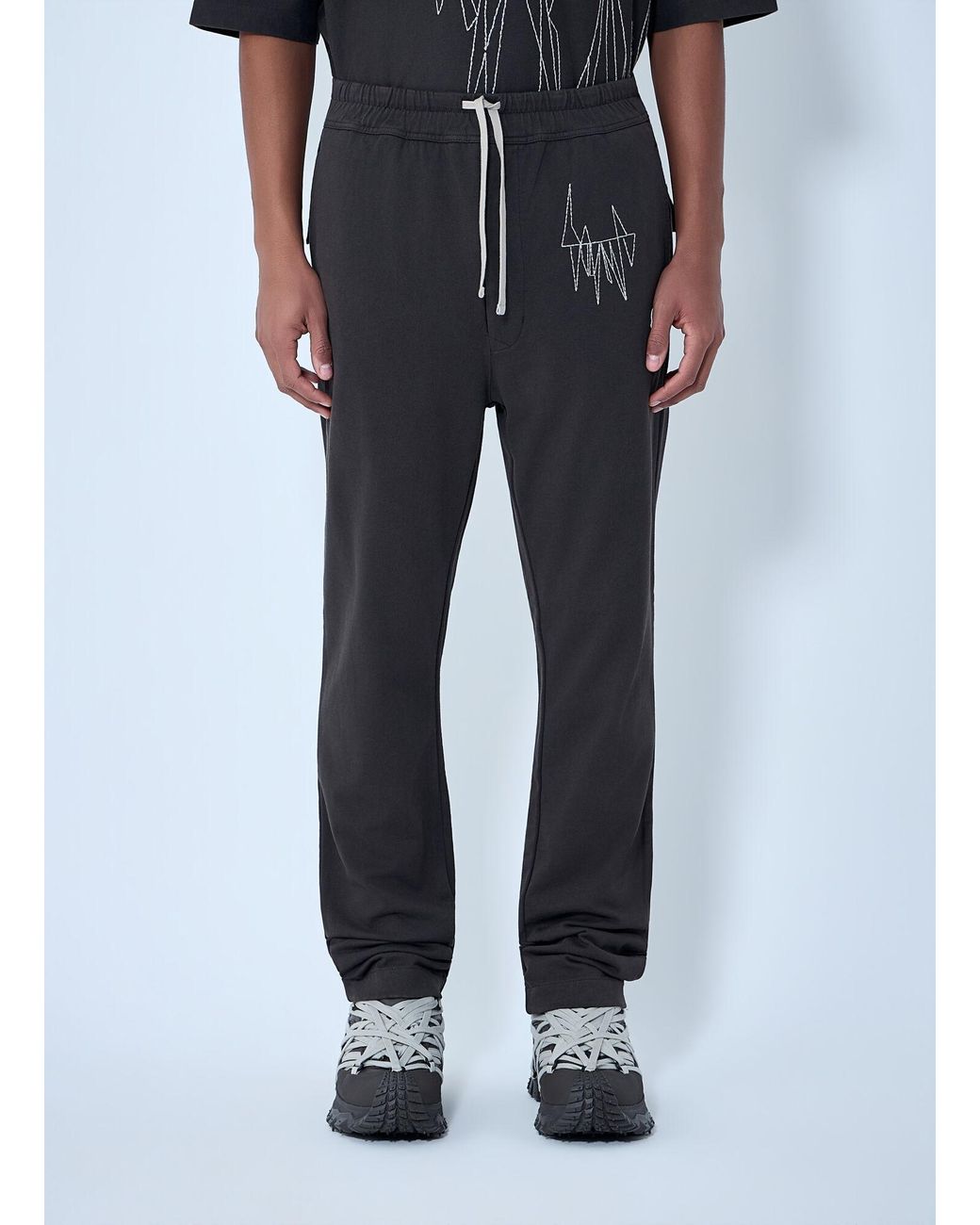 Moncler Blue Rick Owens Elasticated Waist Drawstring Pants