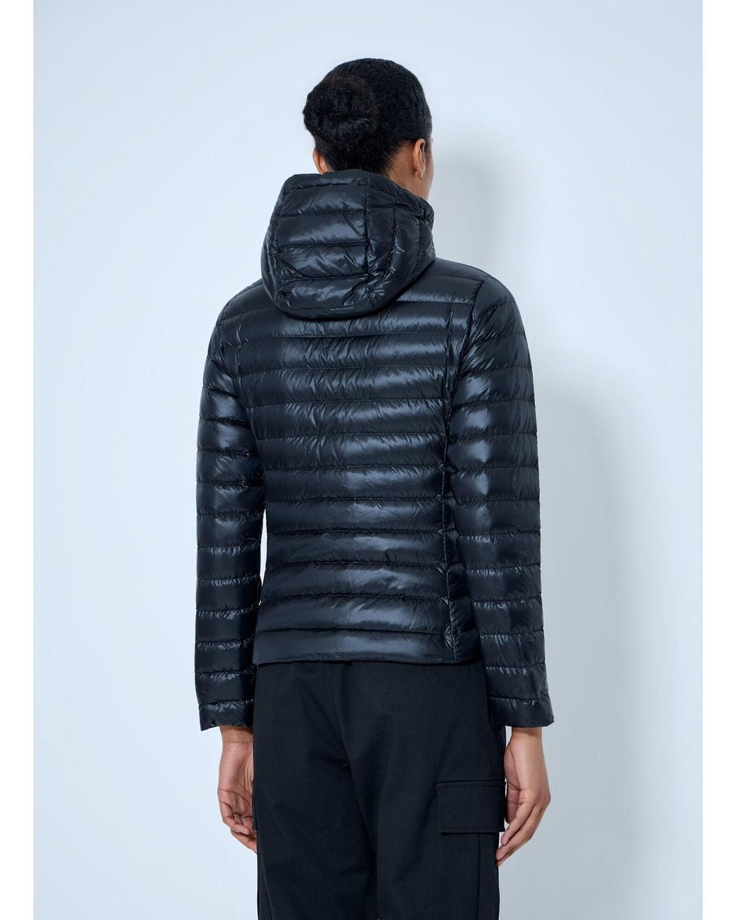 Moncler Blue Igelhood Short Down Jacket