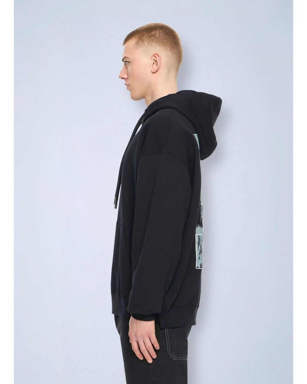 Off-White c/o Virgil Abloh Blue Paint Arrow Skate Hoodie for men