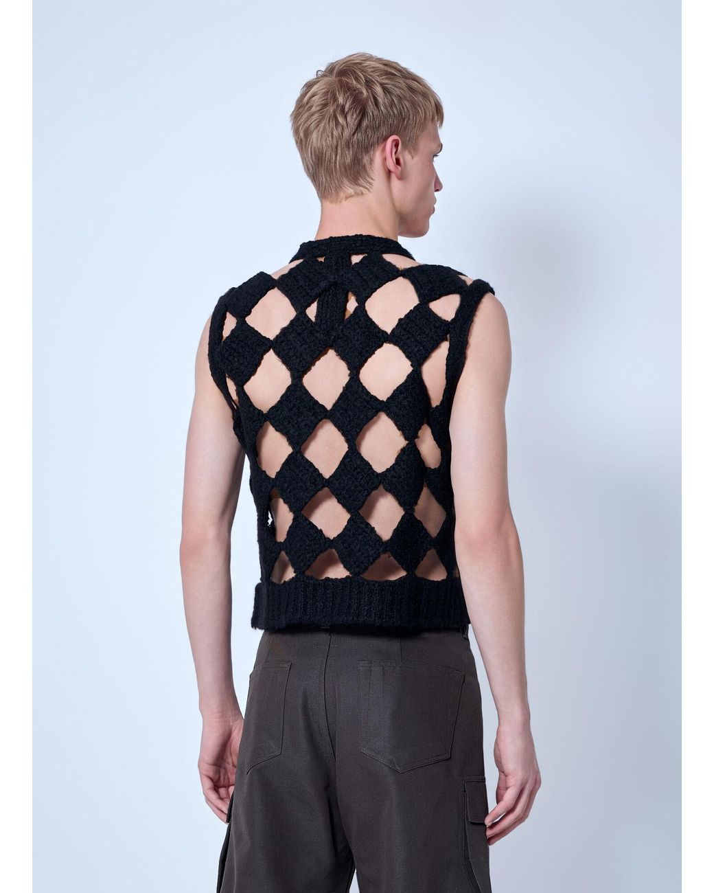 Rick Owens Blue Sarutanya Tank Top for men