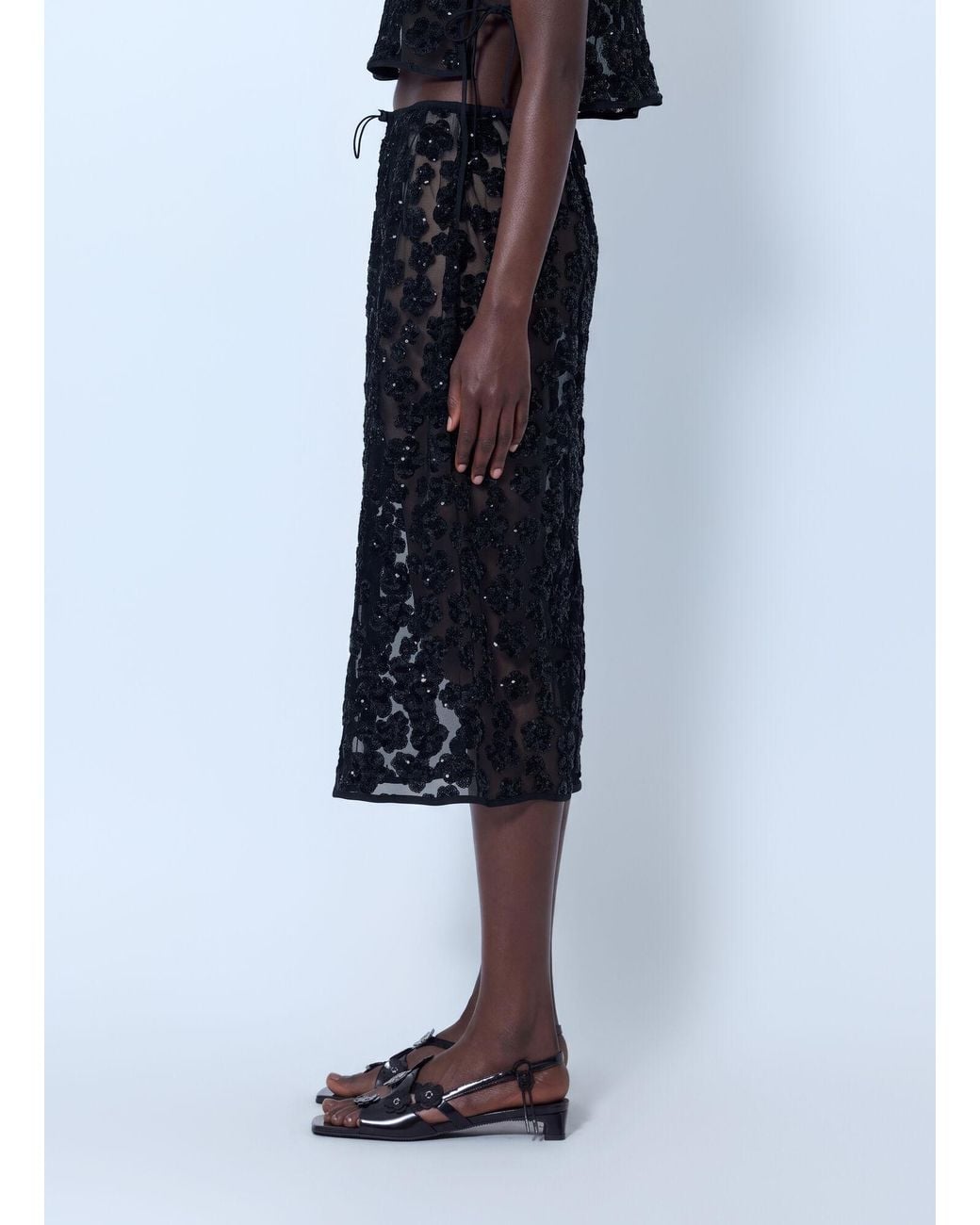CECILIE BAHNSEN Blue Cbbria Midi Skirt