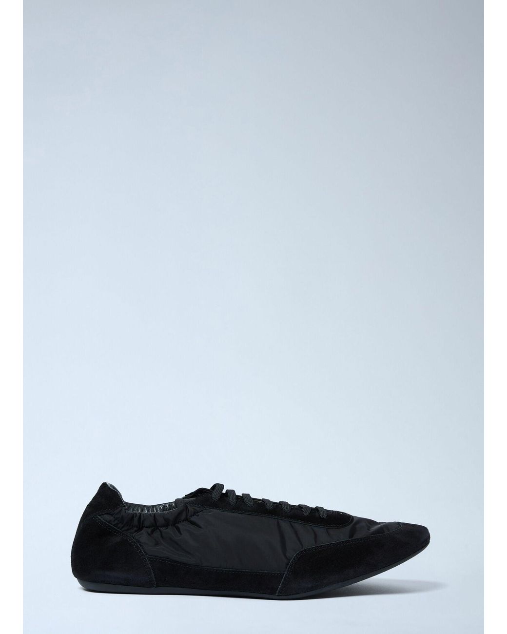 Prada Black Collapse Re-Nylon And Suede Sneakers for men