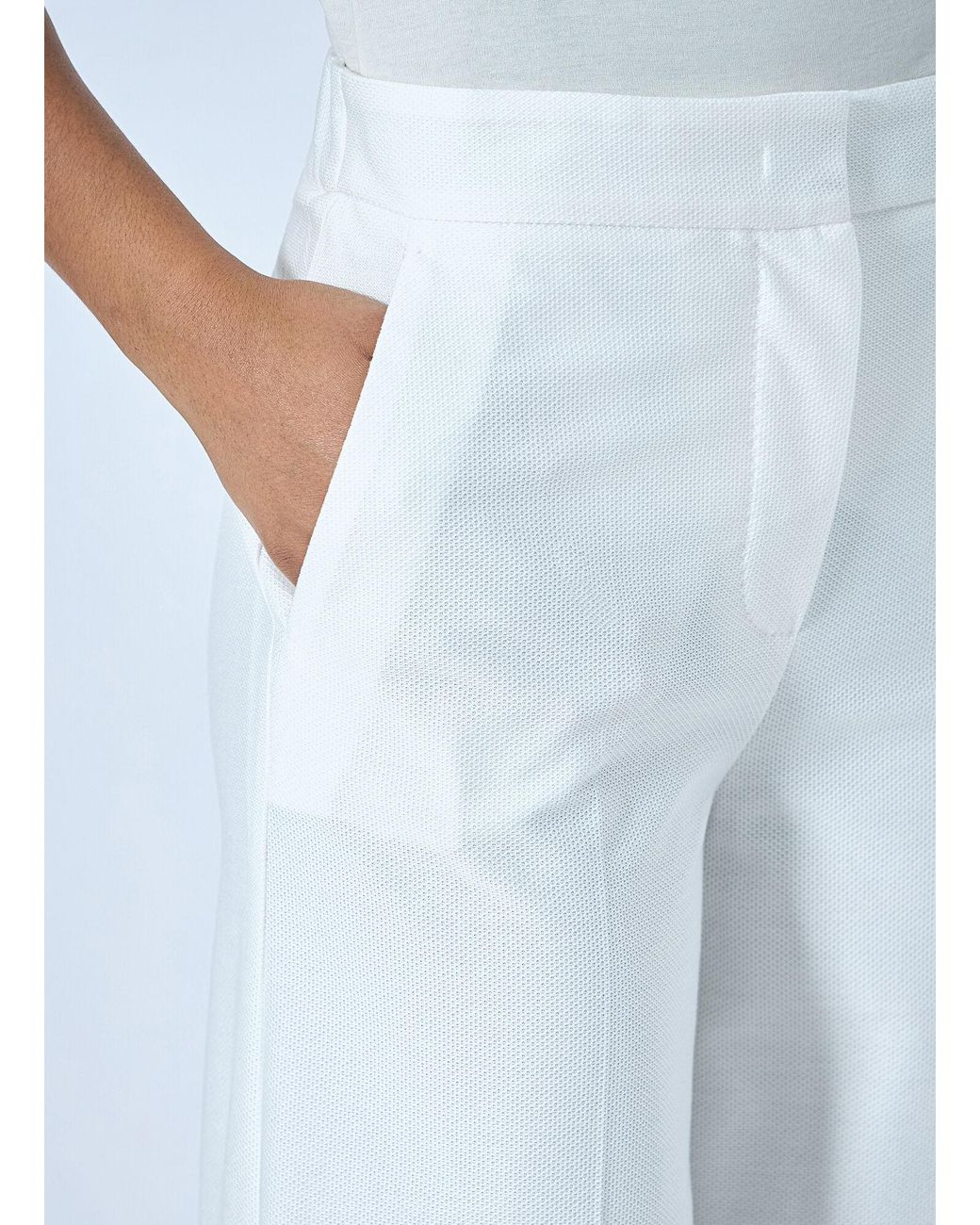 Max Mara Blue Wide-Leg Tailored Trousers