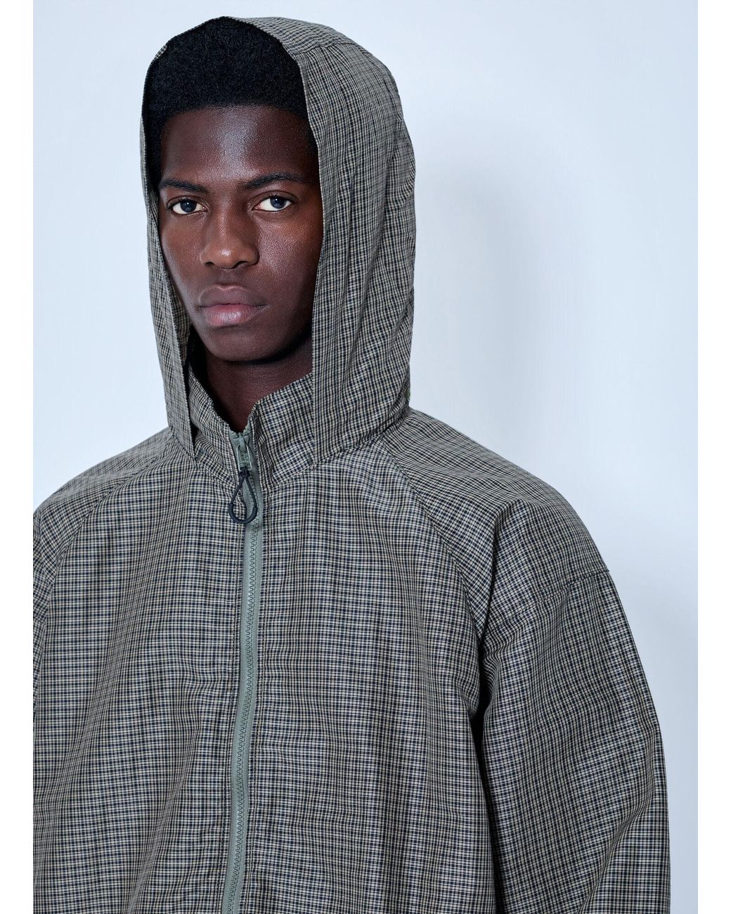 Comme des Garçons Gray Lightweight Plaid Jacket for men