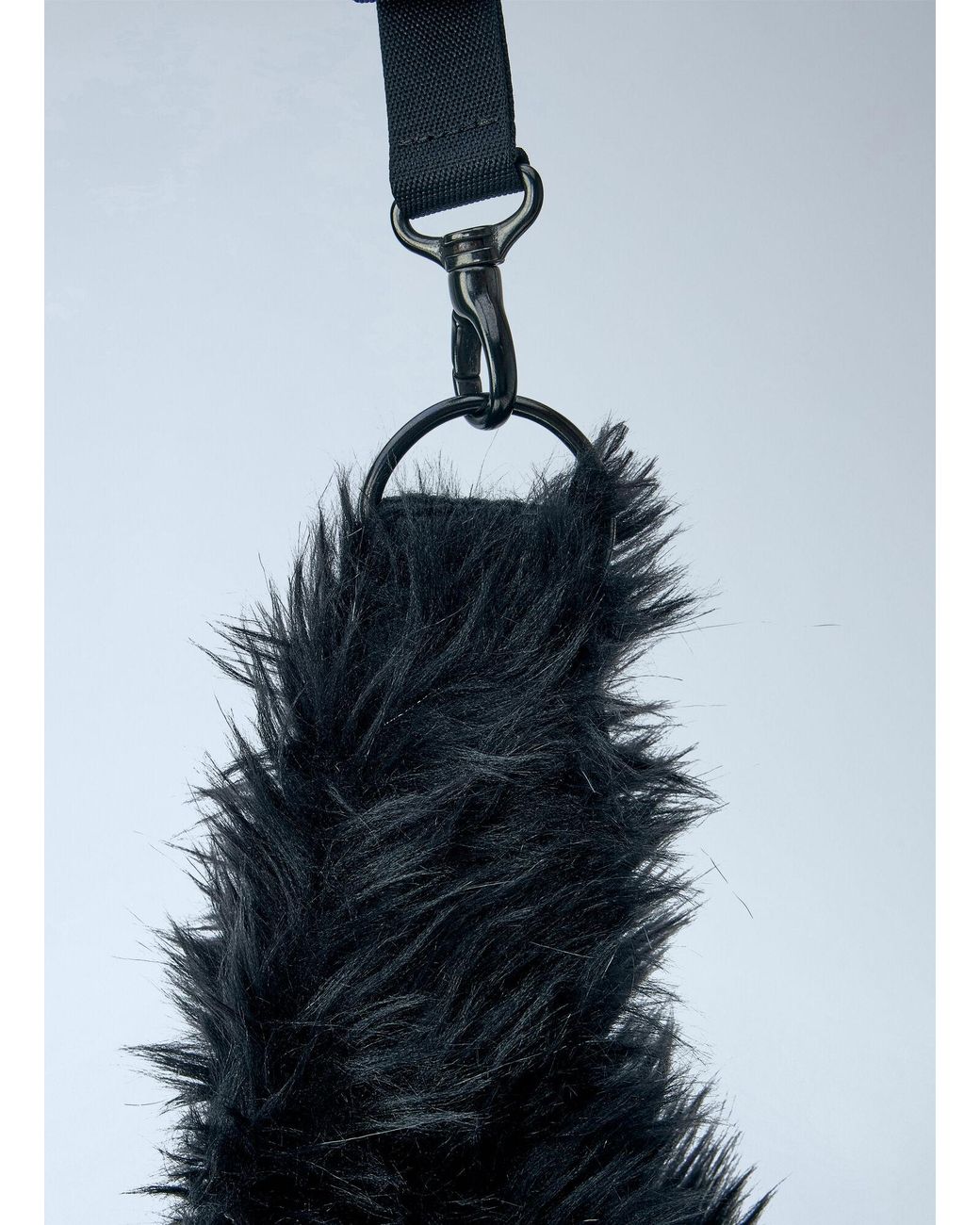 Yohji Yamamoto Black 3 Way Shoulder Strap Fur Bag